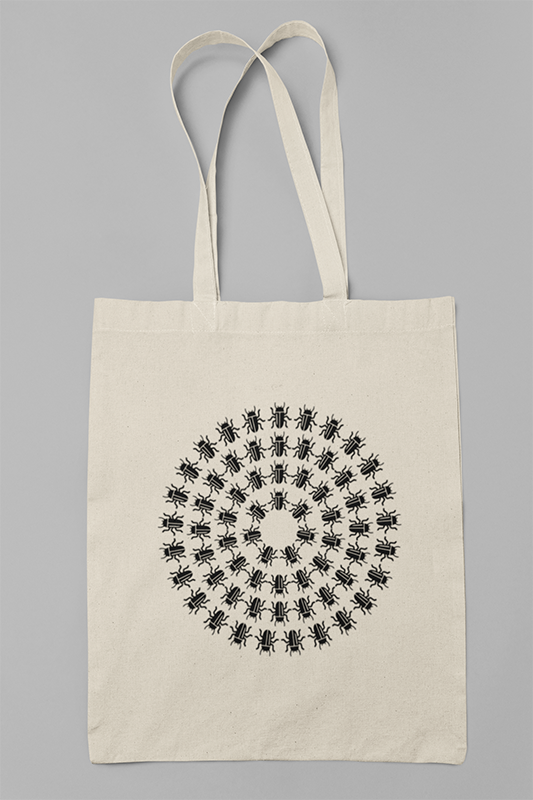 Beetle Mandala Tote Bag